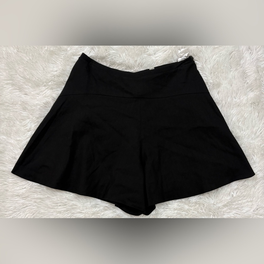 Vince Black Skort-Style High Waist Shorts